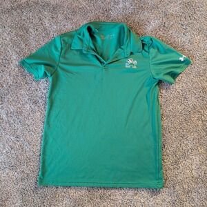 Notre Dame green‎ and white polo shirt
